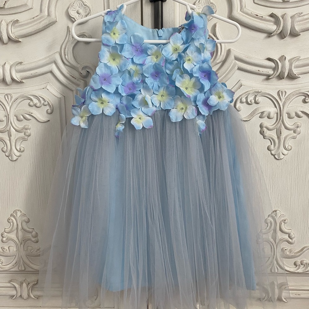 little miss Aoki flowers detail dress size 4